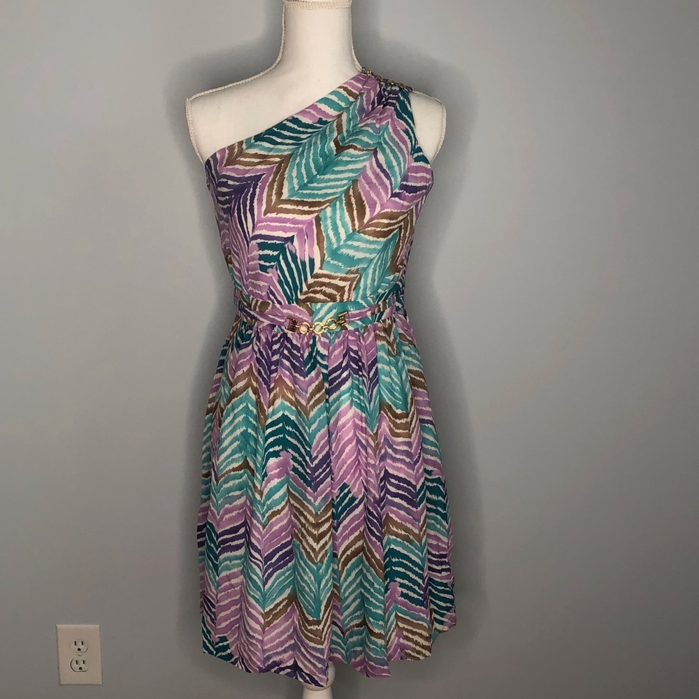 Trina Turk silk watercolor dress size 8